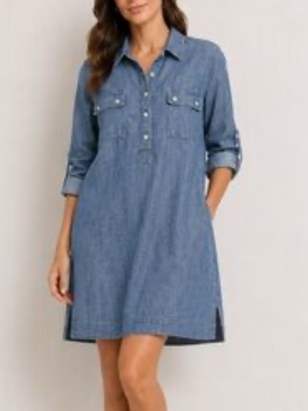 Tommy Bahama Denim Dress with Belt SZ XS EUC